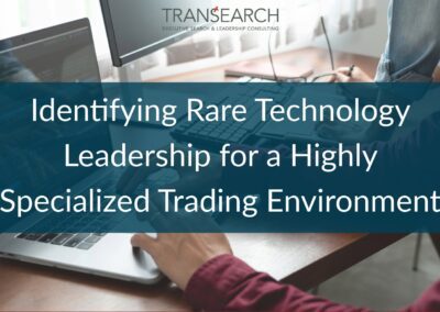 Identifying Rare Technology Leadership for a Highly Specialized Trading Environment