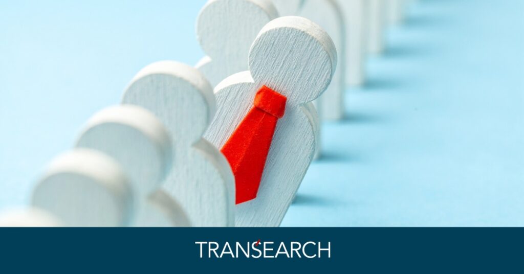 An executive leader standing out